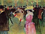 Henri De Toulouse-lautrec Famous Paintings - Dance at the Moulin Rouge